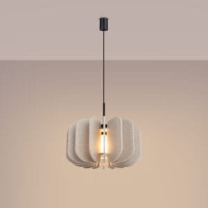 Mula Felt Pendant Light 45cm - Natural Dining Table Pendant Lights Great Lighting UK Ltd