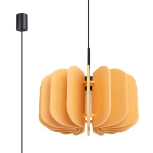 Mula Felt Pendant Light 45cm - yellow Bedroom Pendant Lights Great Lighting UK Ltd