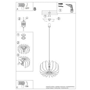 Mula Felt Pendant Light 45cm - yellow  Great Lighting UK Ltd