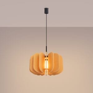 Mula Felt Pendant Light 45cm - yellow  Great Lighting UK Ltd
