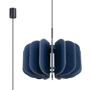Mula Felt Pendant Light 45cm - navy Bedroom Pendant Lights Great Lighting UK Ltd