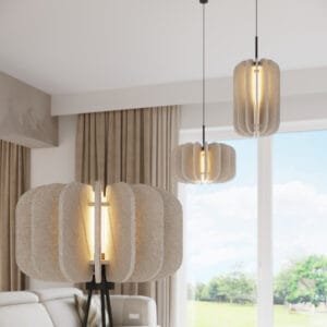 Mula Felt Tripod Floor Light - Natural Floor Lamps Great Lighting UK Ltd