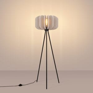 Mula Felt Tripod Floor Light - Natural Floor Lamps Great Lighting UK Ltd