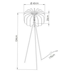 Mula Felt Tripod Floor Light - Yellow Uncategorized Great Lighting UK Ltd