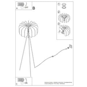 Mula Felt Tripod Floor Light - Yellow Uncategorized Great Lighting UK Ltd