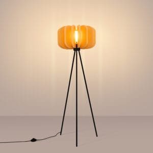 Mula Felt Tripod Floor Light - Yellow Uncategorized Great Lighting UK Ltd