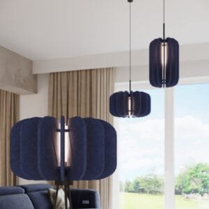 Mula Felt Tripod Floor Light - Navy Uncategorized Great Lighting UK Ltd