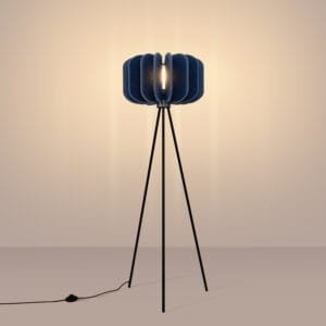 Mula Felt Tripod Floor Light - Navy Uncategorized Great Lighting UK Ltd