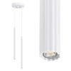 Arche Twin Pendant Light - White Cylinder & Pendant Clusters Great Lighting UK Ltd