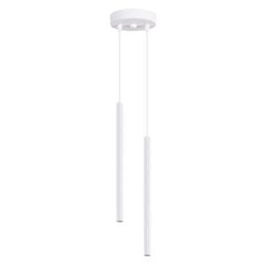 Arche Twin Pendant Light - White Cylinder & Pendant Clusters Great Lighting UK Ltd