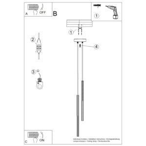 Arche Twin Pendant Light - White Cylinder & Pendant Clusters Great Lighting UK Ltd
