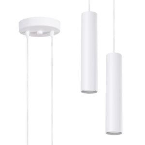 Lagos Twin Cylinder Pendant Cluster - White Uncategorized Great Lighting UK Ltd