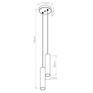 Lagos Twin Cylinder Pendant Cluster - White Uncategorized Great Lighting UK Ltd