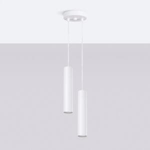 Lagos Twin Cylinder Pendant Cluster - White Uncategorized Great Lighting UK Ltd
