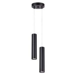 Lagos Twin Cylinder Pendant Cluster - Black Cylinder & Pendant Clusters Great Lighting UK Ltd