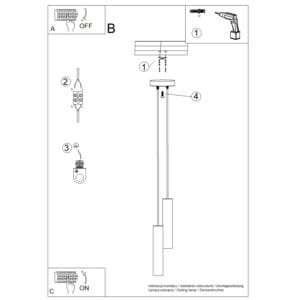 Lagos Twin Cylinder Pendant Cluster - Black Cylinder & Pendant Clusters Great Lighting UK Ltd
