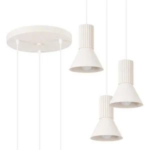 Estria 3-Light Pendant Cluster - Natural Cylinder & Pendant Clusters Great Lighting UK Ltd