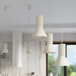 Estria 3-Light Pendant Cluster - Natural Cylinder & Pendant Clusters Great Lighting UK Ltd