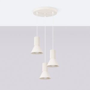 Estria 3-Light Pendant Cluster - Natural Cylinder & Pendant Clusters Great Lighting UK Ltd