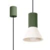 Estria Pendant Light - Natural / Olive Green Uncategorized Great Lighting UK Ltd