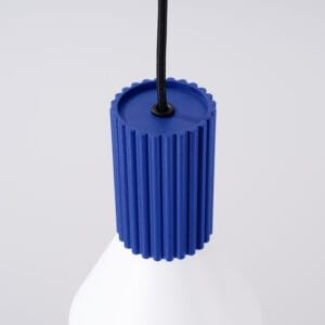 Estria Pendant Light - White / Ultramarine Uncategorized Great Lighting UK Ltd