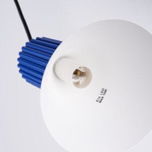 Estria Pendant Light - White / Ultramarine Uncategorized Great Lighting UK Ltd