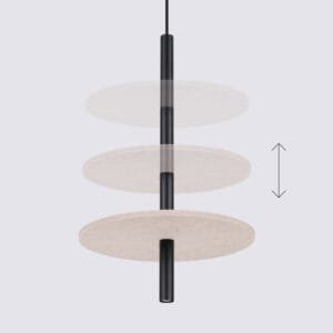 Feltro Felt Disc Pendant Light - Black / Natural Coloured Pendant Lights Great Lighting UK Ltd
