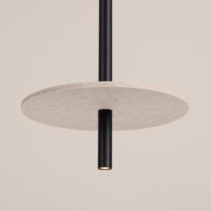 Feltro Felt Disc Pendant Light - Black / Natural Coloured Pendant Lights Great Lighting UK Ltd