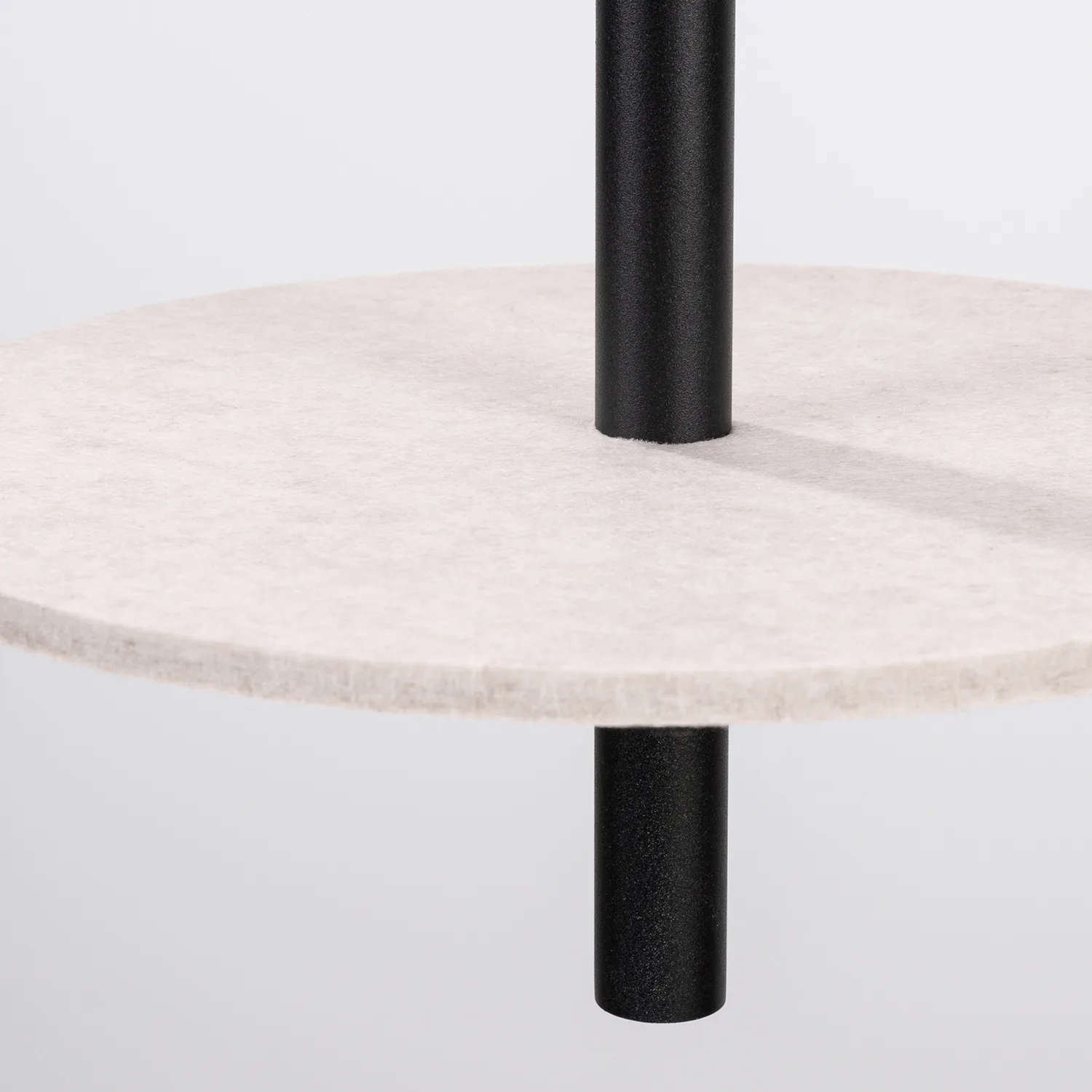 Feltro Felt Disc Pendant Light - Black / Natural Bedroom Pendant Lights Great Lighting UK Ltd