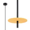 Feltro Felt Disc Pendant Light - Black / Yellow Coloured Pendant Lights Great Lighting UK Ltd
