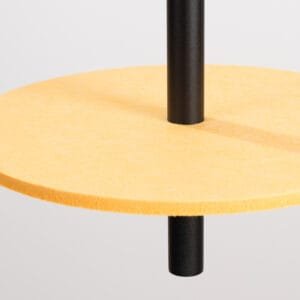 Feltro Felt Disc Pendant Light - Black / Yellow Coloured Pendant Lights Great Lighting UK Ltd