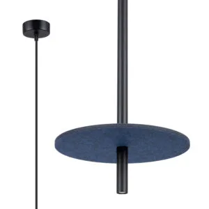 Feltro Felt Disc Pendant Light - Black / Navy Bedroom Pendant Lights Great Lighting UK Ltd