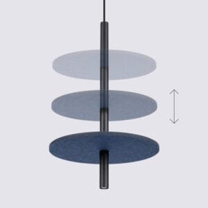Feltro Felt Disc Pendant Light - Black / Navy Uncategorized Great Lighting UK Ltd