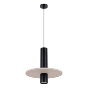 Pelta Felt Disc Pendant Light - Black / Natural Uncategorized Great Lighting UK Ltd