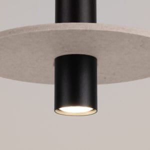 Pelta Felt Disc Pendant Light - Black / Natural Uncategorized Great Lighting UK Ltd