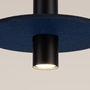 Pelta Felt Disc Pendant Light - Black / Navy Uncategorized Great Lighting UK Ltd