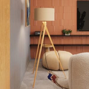 Wood Floor & Table Lamps