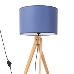 Natt Tripod Floor Light - Navy Bedside Table Lamps Great Lighting UK Ltd