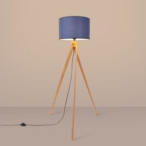 Natt Tripod Floor Light - Navy Uncategorized Great Lighting UK Ltd