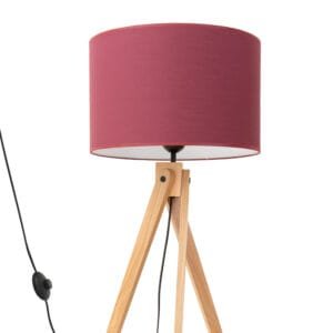 Natt Tripod Floor Light - Burgundy Uncategorized Great Lighting UK Ltd
