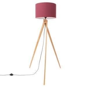 Natt Tripod Floor Light - Burgundy Uncategorized Great Lighting UK Ltd