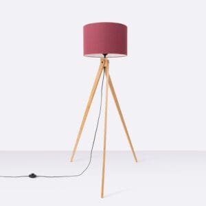 Natt Tripod Floor Light - Burgundy Uncategorized Great Lighting UK Ltd