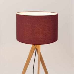 Natt Tripod Floor Light - Burgundy Uncategorized Great Lighting UK Ltd