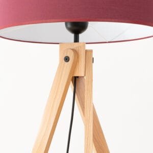 Natt Tripod Floor Light - Burgundy Uncategorized Great Lighting UK Ltd