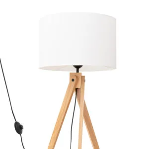 Natt Tripod Floor Light - White Bedside Table Lamps Great Lighting UK Ltd