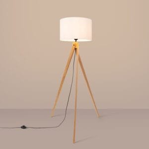 Natt Tripod Floor Light - White Bedside Table Lamps Great Lighting UK Ltd