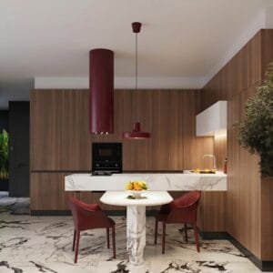 Bilo Pendant Light - Burgundy Coloured Ceiling Lights Great Lighting UK Ltd