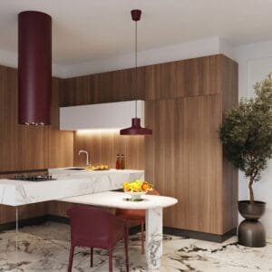 Bilo Pendant Light - Burgundy Coloured Ceiling Lights Great Lighting UK Ltd