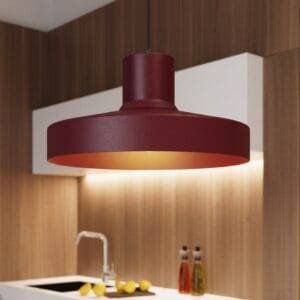 Bilo Pendant Light - Burgundy Coloured Ceiling Lights Great Lighting UK Ltd