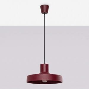 Bilo Pendant Light - Burgundy Coloured Ceiling Lights Great Lighting UK Ltd